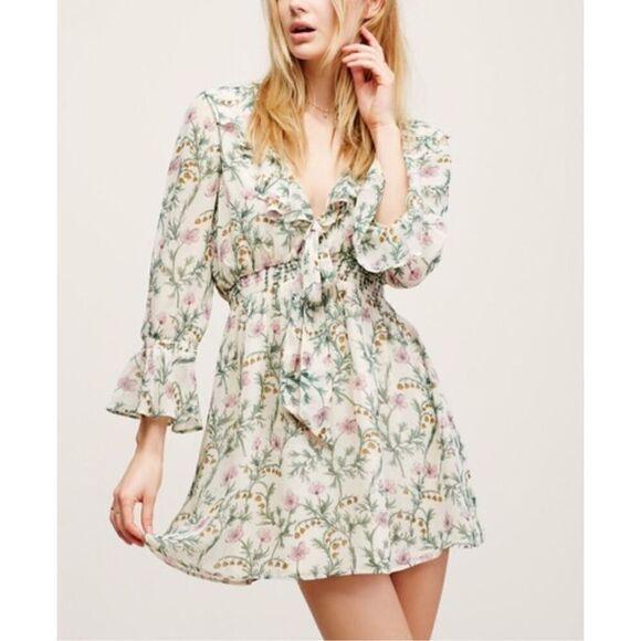 Free People Ruffle Me Up Mini Dress - Picture 1 of 8